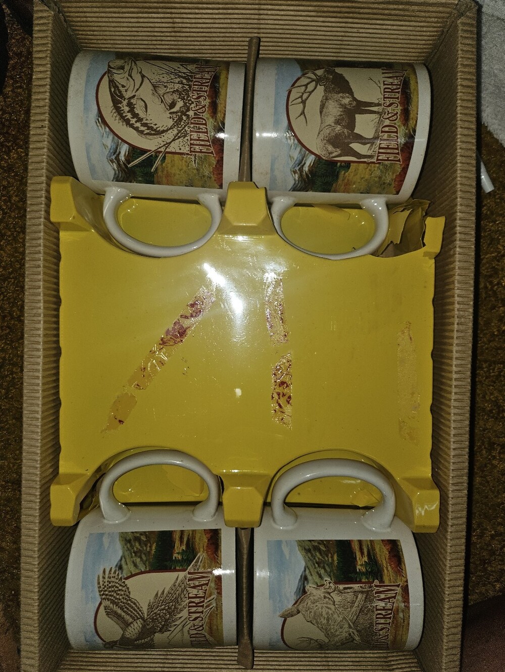 Field & Stream  Outdoor Adventures 4 Mug Set- New